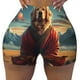 thumbnail image 2 of Fotbe Meditating Golden Retriever Shorts Sin Costuras – Shorts Deportivos de Cintura Alta para Mujer, Elásticos para Gimnasio, Yoga, Running o Ciclismo-Medium, 2 of 8