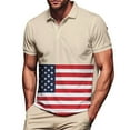 thumbnail image 1 of Aqestyerly Men's Leisure Pocket Button Flip Collar Top,Color Blocking Design,Versatile,Short Sleeve,Sporty,Lightweight,Breathable, 1 of 7