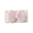 thumbnail image 4 of WUANDIXFA Baby Headband Baby Nylon Headbands Soft Hairbands Hair Bow for Baby Girls Newborn Infant Toddlers Kids,Light Pink,One Size, 4 of 4