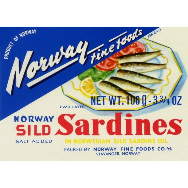 Norway Fine Foods Sild Sardines Poster Print by unknown (18 x 24