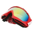 thumbnail image 3 of Motorcycle Goggles, Adjustable Goggles Scratch Proof Shock Resistant Sandproof Waterproof Fallproof  For Hiking Red Frame Red Goggles Lens, 3 of 8