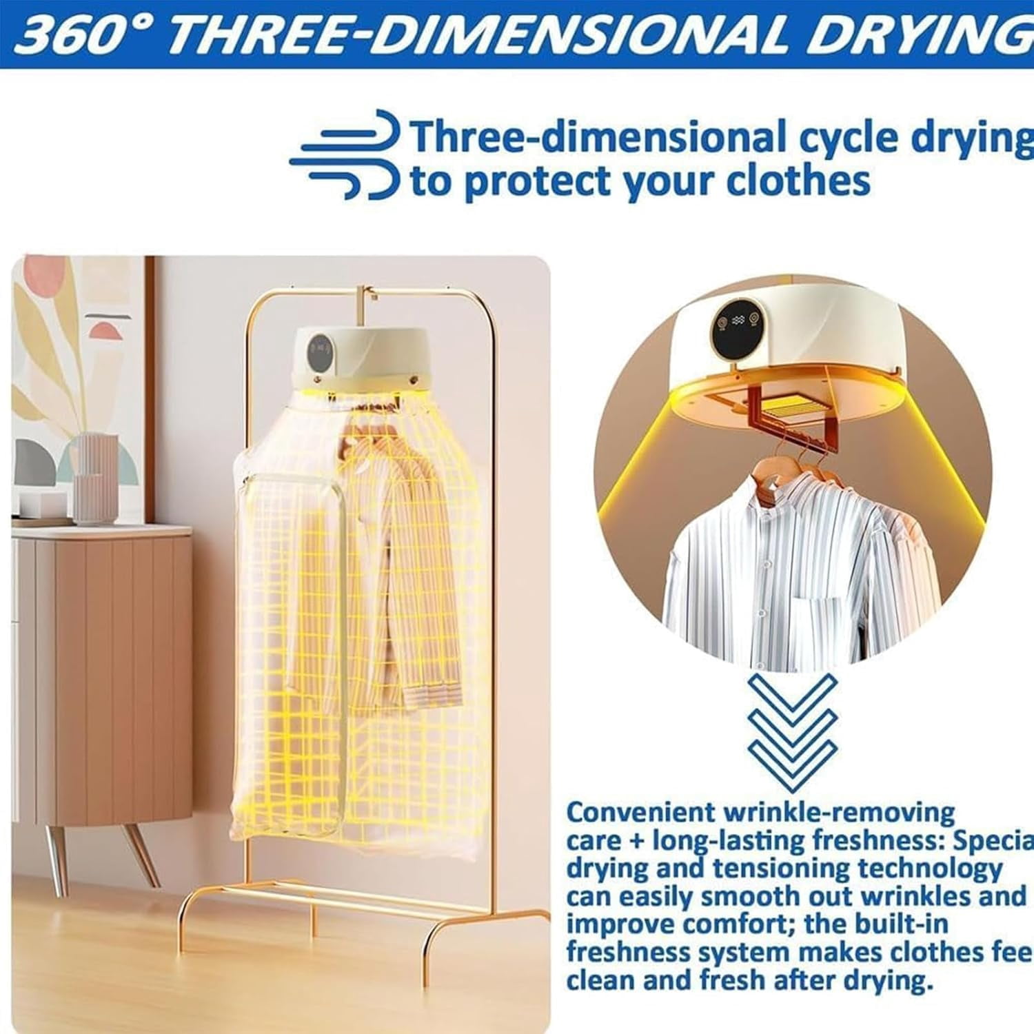 Upgraded Automatic Ironing Machine, Inflatable Shirt Ironing Machine with Garment Steamer & Folding System, Wireless Remote Control for Travel, Home, Apartment