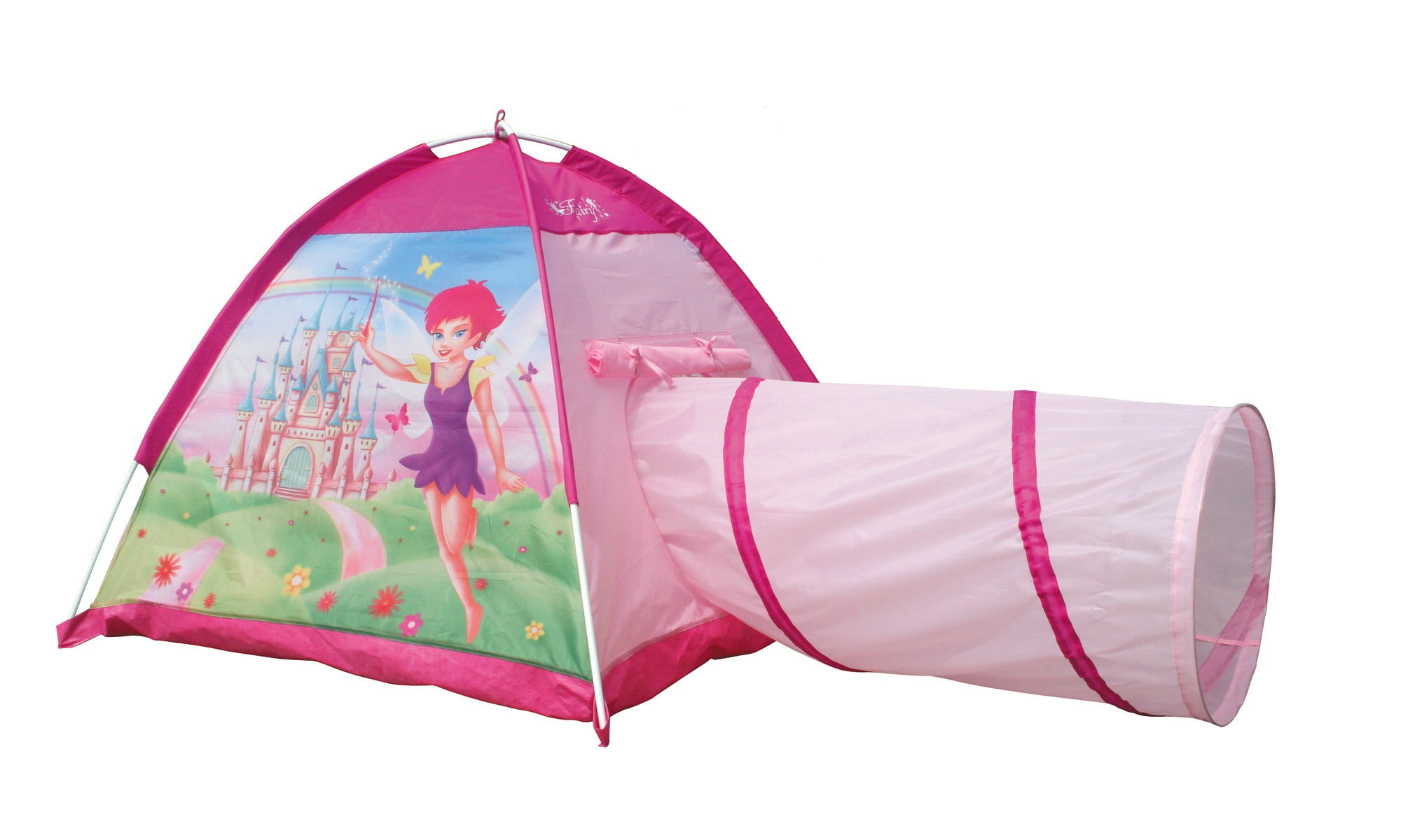 POCO DIVO Fairy Tunnel Dome Tent 2pc Princess Castle Girls Pink Play House