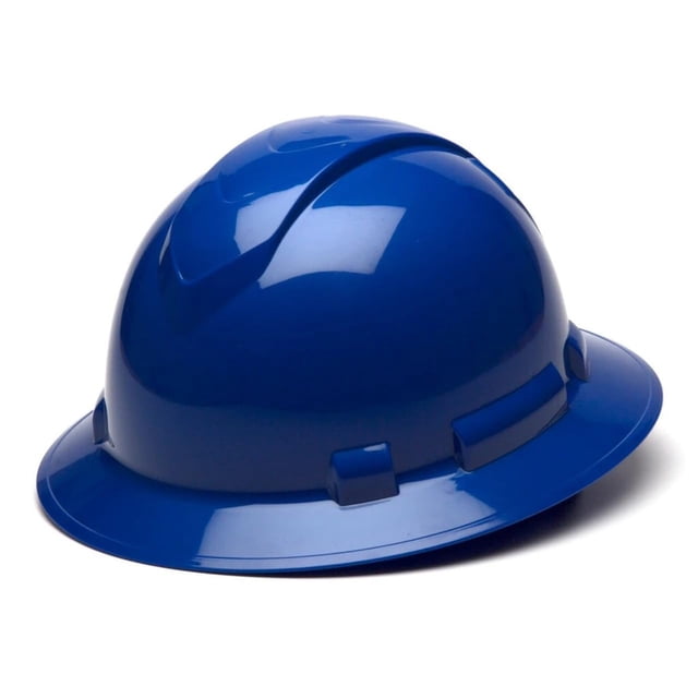 Casco de seguridad Texas America Safety Ridgeline de ala completa azul de 6 puntos