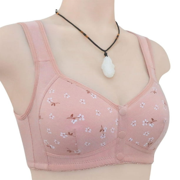 SMihono Front Closure Bra for Women, Wirefree Plus Size Push Up Bra  Comfortable Breathable Lightly Lined Lace Sports Bras with Wide Shoulder  Strap 36C-52C, Clearance $5 Bra! 