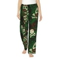 thumbnail image 1 of Fotbe Camouflage Skull Pantalones de Pijama para Mujer, Pantalones de Dormir, Pantalones Pj con Cordón y Bolsillos-Large, 1 of 6