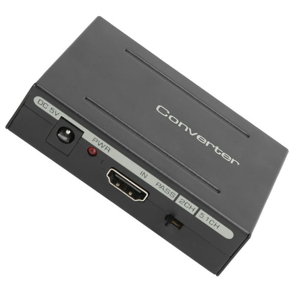 Extractor de audio Bling Bling y convertidor de interfaz multimedia de alta definición a AUDIO+ SPDIF+ R/L negro