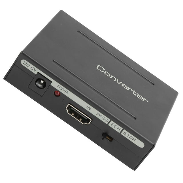 Extractor de audio Bling Bling y convertidor de interfaz multimedia de alta definición a AUDIO+ SPDIF+ R/L negro