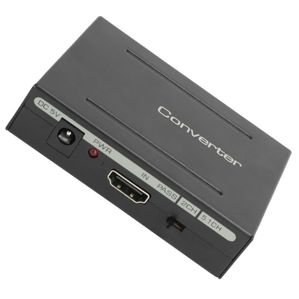 Extractor de audio Bling Bling y convertidor de interfaz multimedia de alta definición a AUDIO+ SPDIF+ R/L negro
