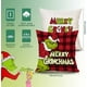 thumbnail image 2 of Set de 4 Fundas de Cojín 45x45 cm Navideñas del Grinch, Tela Suave y Lavable, Decoración Festiva para Sofá, 2 of 7