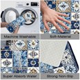 thumbnail image 2 of 1pc Patterned Tile Design Absorbent Non-Slip Bathroom Thickened Flannel Rug Decor,Soft,Quick Drying,Suitable For Indoor/outdoor Use,Bathrooms,Bedrooms,Kitchens,Terrace,Laundry Rooms,16"x24", 2 of 9