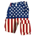 thumbnail image 3 of DIOAZUD Mens Lightweight American Flag Cargo Shorts Patriotic Print Multi Pockets Casual Outdoor Hiking Daily Wear, 3 of 7