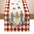 thumbnail image 1 of 33x180cm Christmas Table Runner Cartoon Santa Claus Snowman Elk Table Cloth, 1 of 4