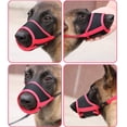 thumbnail image 2 of Bozal para perro, bozal suave de nailon, antimordeduras, seguro para ladridos, bozal transpirable de malla para mascotas para perros pequeños, medianos y grandes, 4 colores, 5 tamaños Adepaton LRWJ034-16, 2 of 5