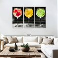 thumbnail image 3 of Elephant Stock Fruity Cocktails Wall Art - Horizontal Multi Panel Canvas - Living Room Wall Decor - Food And Drink Multi Panel - Black And Green Decor - 74" x 48", 3 of 8