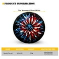 thumbnail image 5 of Yuyamidu American Flag Tire Covers Sunflower Wheel Spare Tire Covers Waterproof Tire Protectors for SUV, Camper Travel, Truck, Trailer Universal Tough Tire Cover, 5 of 5
