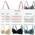 thumbnail image 2 of Fatuov Push Up Underwire Bras for Women Comfort Bra for Gift, Full Coverage Solid Color Supportive Lightly Lined Bra 40B, Black, 2 of 2