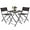 Coffee, variant on 3 Pieces Outdoor Patio Bistro Set, All Weather Brown PE Rattan Patio Furniture Sets with Folding Patio Square Table and Chairs for Garden,Backyard,Balcony,Porch (Black)