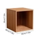 thumbnail image 3 of Estantería apilable con forma de cubo para almacenamiento, organizador de ar, estantería estrecha y abierta para espacios pequeños (montaje sin herramientas, marrón), 3 of 6