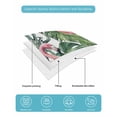 thumbnail image 4 of Twin XL Quilt Bedding Set, Pink Flamingo Reversible Summer Quilt 3 Pieces, Summer Tropical Plants Green Leaves Lightweight Bedspreads Coverlets with 2 Pillow Shams for All Seasons, 4 of 5