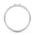 thumbnail image 3 of East-West Stackable Baguette Birthstone Ring - Cubic Zirconia / White Topaz (April), 3 of 5
