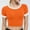 #235-Orange, variant on Womens Tops Short Sleeve Slim Fit Crew Neck Colorblock Raglan Sleeve Cropped Solid Soft Stretchy Sporty Shirt for Workout Gift