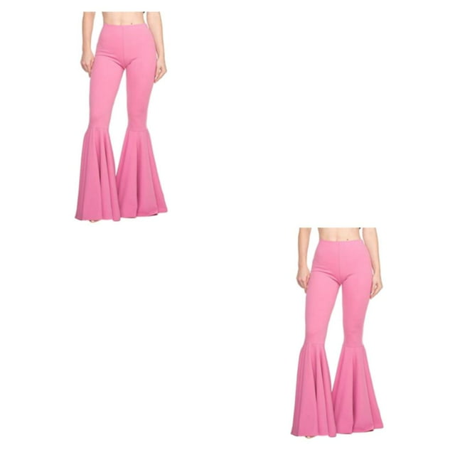 Guardoinrt Pantalon Taille Haute Femme Évasé Respirant Léger Confortable Rose P 2ensemble