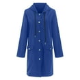 thumbnail image 5 of Godom Women's Rain Coat - Lightweight Plus Size Buttons Waterproof Rain Jacket for Women, 5 of 7