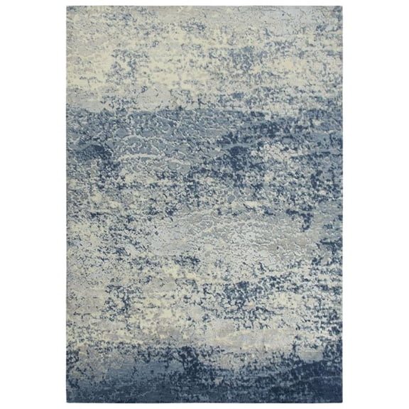 Alora Decor Radiant 10' x 13' Abstract Blue/Ivory/Gray Hybrid Area Rug