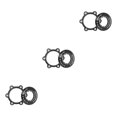 thumbnail image 3 of yingyy 1 Set Center Locks Disc Brake Rotors Adapter Centerlock Rotor LockringAluminum Alloy Conversion Wheelchair Brakes Black 3Set, 3 of 6