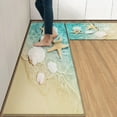 thumbnail image 2 of Anti-Fatigue Beach Kitchen Rug Set of 2 Cushioned Seashell Kitchen Mats for Floor, Summer Standing Mat Waterproof Non-Slip Kitchen Mats and Rugs PVC Ergonomic Comfort Foam Kitchen Decor, 2 of 6