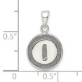 thumbnail image 2 of Collier Pendentif Cercle Monogramme Initiale Lettre I en Argent Sterling 925, 2 of 6