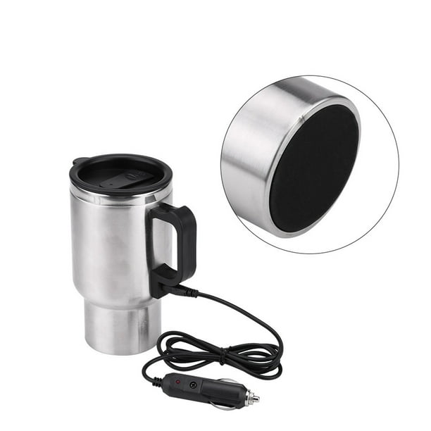 Taza Calefactora Eléctrica De Viaje De Acero Inoxidable Incar De 12V Y 450ml