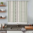 thumbnail image 4 of Boho Ethnic Sheer Curtains 63 Inches Long, Aztec Bohemian Vintage Geometric Green Rustic Light Filering Curtains, Breathable Simi Curtain Privacy Drapes for Living Room Bedroom Window Treatment, 4 of 9