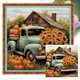 thumbnail image 1 of Hilo Algodón Bordado Punto Cruz Impreso Camión Girasol 11CT 40x40cm, 1 of 9