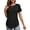 Black 3, variant on Long Sleeve Shirts for Women Round Neck Tunic with Split Black XL