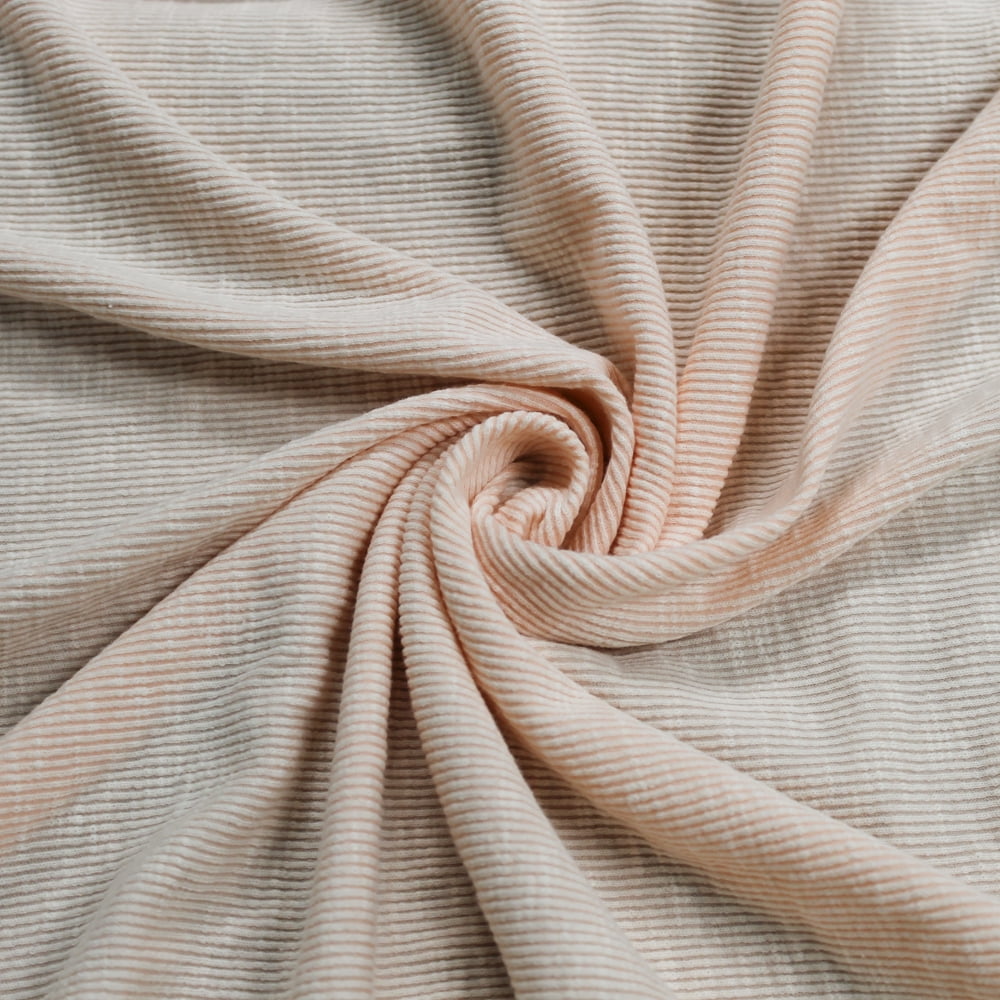 2x1 HeavyWeight Rib Sand Wash Knit Fabric by the Yard (Blush