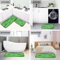 thumbnail image 4 of 2-Piece Kitchen Rugs Set Non-Slip Mats Carpet Floor for Kitchen, Bathroom (19.7"x27.6" & 19.7"x47.2") Green Ink Splatter Pattern, 4 of 7