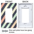 thumbnail image 3 of Yayeee Rocker Switch Wall Plate 3-Gang 6.5"x4.6" Home Decorative Outlet Cover, Isometric Green, 3 of 6
