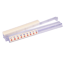 C&H Solutions All-in-One Clear Acrylic Tile Rack & Pusher Arm Set of 4