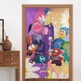 thumbnail image 4 of Cortina de puerta semiopaca con patrón de patchwork de dos piezas de adentro hacia afuera, cortinas opacas decorativas para dormitorio, sala de estar, decoración de habitación de niños, 34 x 56, 4 of 7