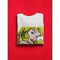 thumbnail image 3 of Pop Art Woman Sweatshirt Women -Image by Shutterstock, Female XX-Large, 3 of 4