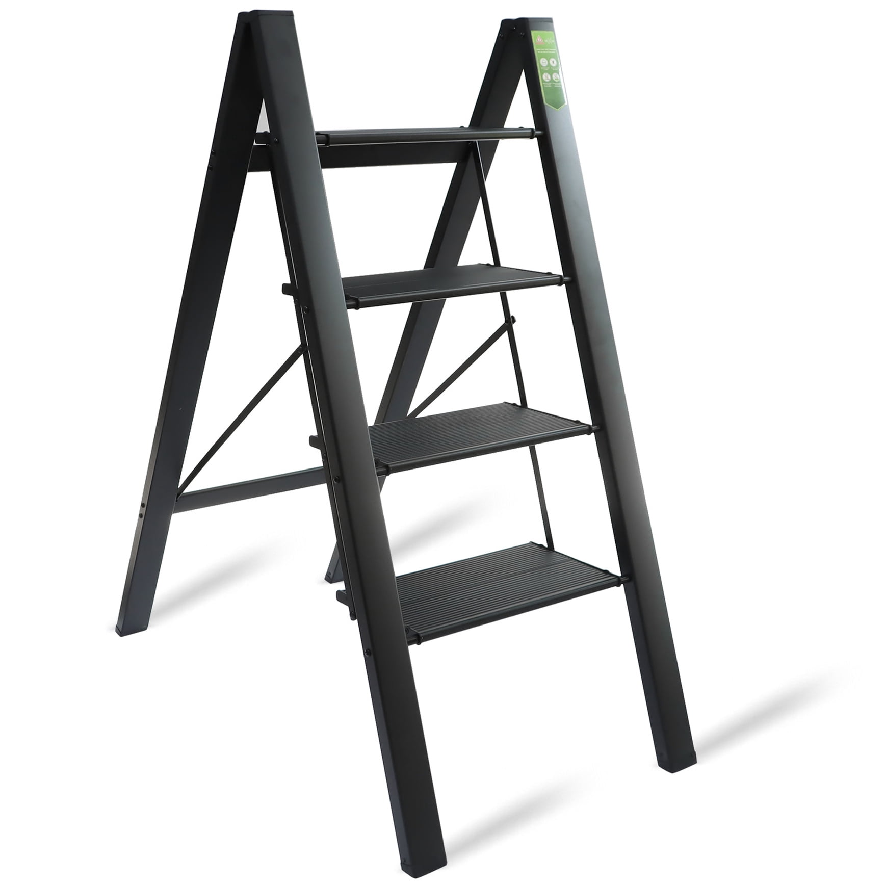 netuera 4 Step Ladder Folding Step Stool with AntiSlip Pedal Aluminum