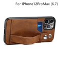 thumbnail image 3 of 3-in-1 Wrist Band Card Holder Bracket Mobile Phone Case Soft Handmade PU Leather Phone Protective Cover New, 3 of 5