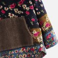 thumbnail image 4 of Veste pour Femmes Imprimé Floral Patchwork Manches Longues avec Capuche et Poches Grande Taille Confortable, 4 of 8
