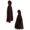 Dark Brown, variant on 20pcs John Bead 1in Burgandy Mini Small Craft Cotton Tassels for DIY Crafts Making Earring Keychain Fringe Pendants Bookmark Bag Hanging Curtain Decoration
