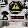 thumbnail image 2 of Orinice Alien Tapestry Wall Hanging Unique Style Graphic Tapestries Home Wall Decor Art for Living Room Bedroom Apartment Farmhouse Dorm 40x60inch, 2 of 6