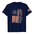 thumbnail image 3 of Lazyguy Casual Loose Fit Women's Short Sleeve Crew Neck Tops USA 250th Anniversary Celebration Tee Party T-Shirts Outdoor Printing Shirts S-3XL Navy, 3 of 6