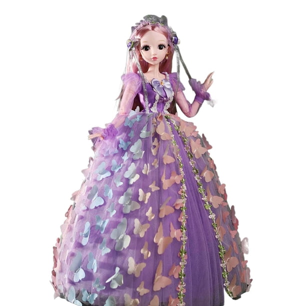 Muñeca articulada de 1/3, muñeca princesa, maquillaje, cara, cabello liso, muñeca BJD, muñeca de moda para colección, juego de muñecas, casa de muñeca princesa