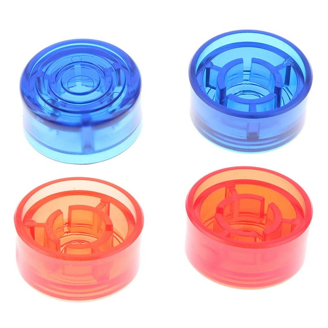 MERIGLARE 4pcs Guitar Effect Foot Nail Cap Protection Cap for Effects Pedal Blue+Red